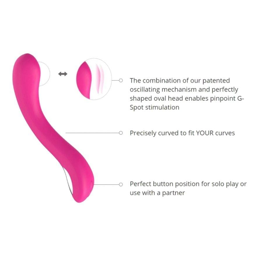 Lovense - Osci 2 App Controlled Oscillating G Spot Vibrator Menghisap Vibrator Vibrator mainan seks untuknya