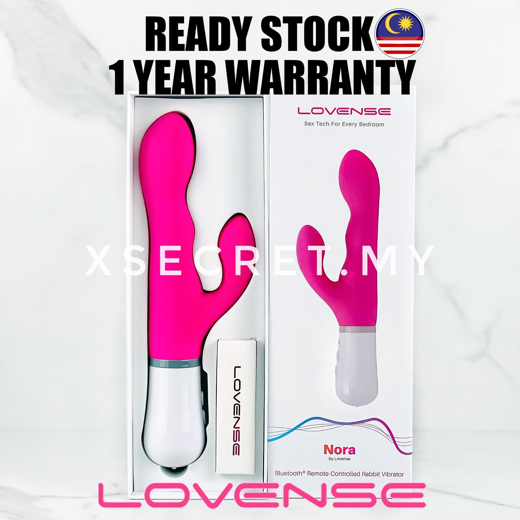 Lovense - Nora App Controlled Rotating Rabbit Vibrator (Works With Max 2)